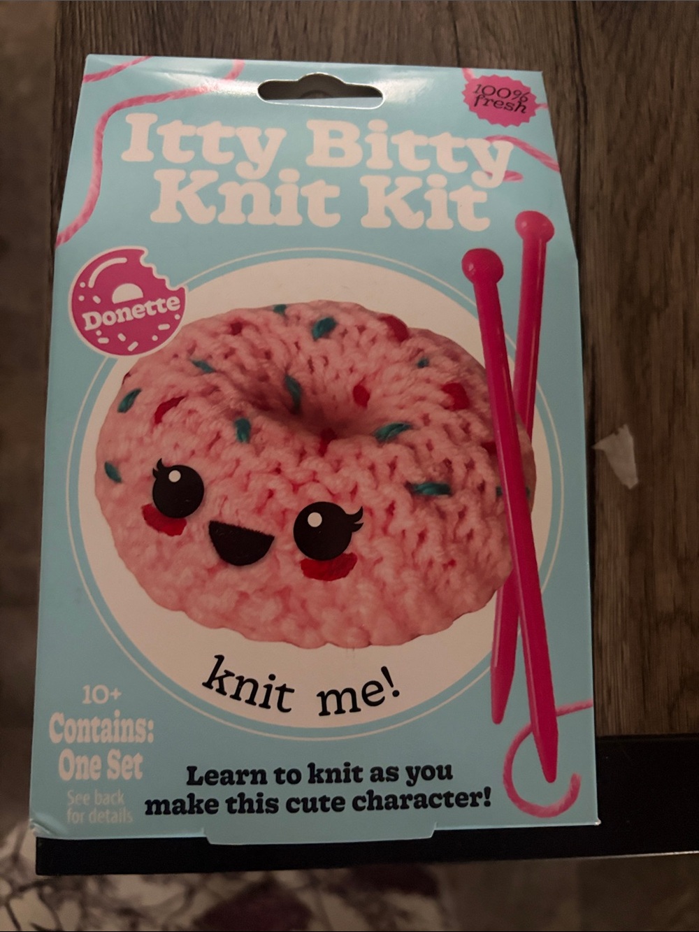 Donette Plush Toy Knit Kit - Pink